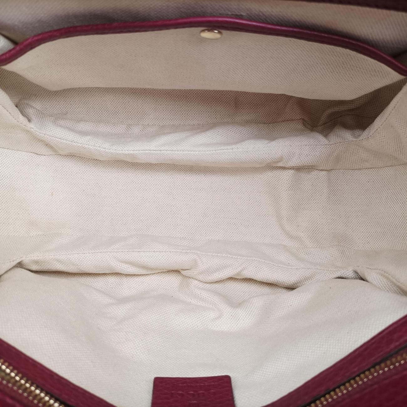 Gucci New Bamboo Wine Red Leather Shoulder — view 9