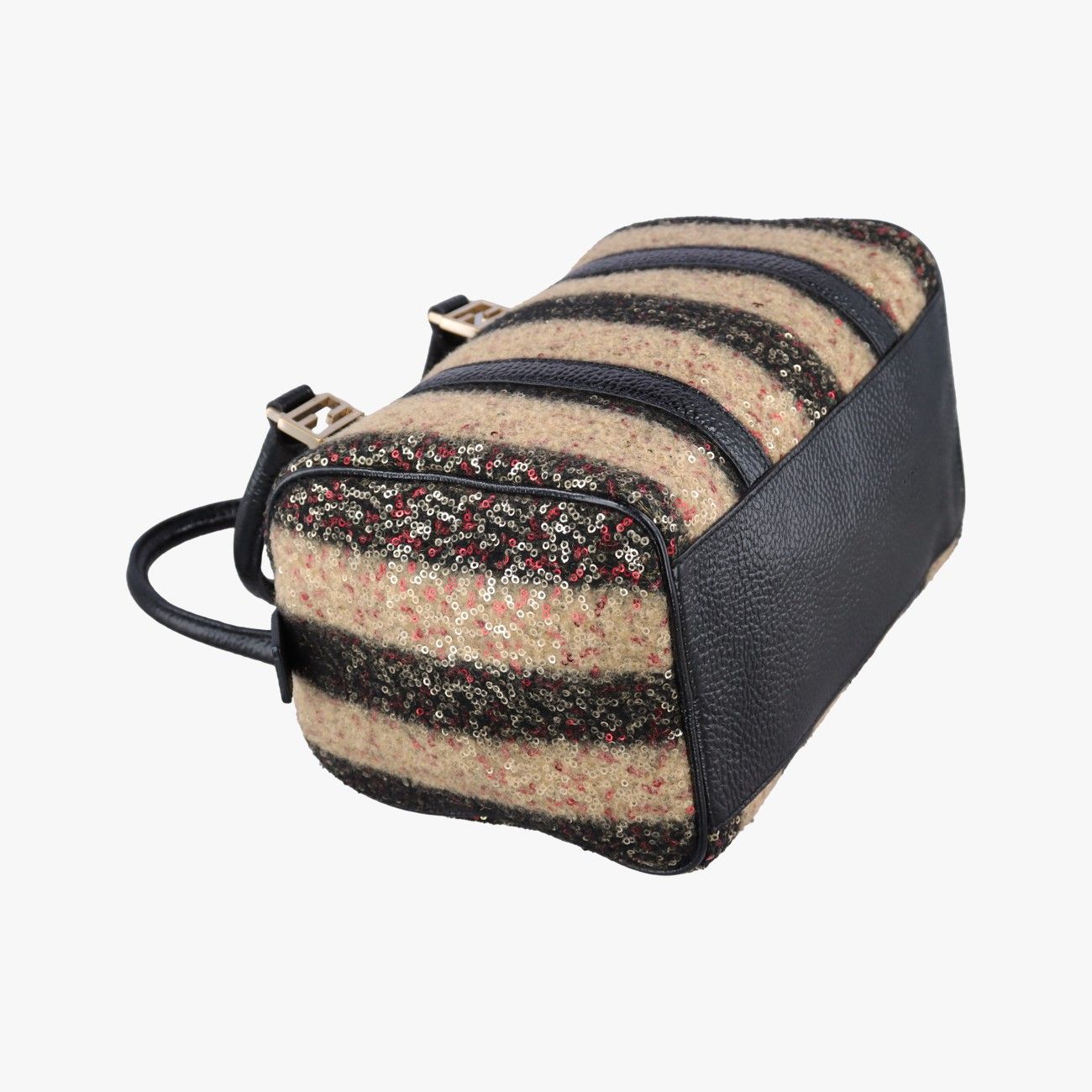 Fendi Forever Bowlet Multicolor Sequin Embroidery Wool Fabric Patent Zge Handbag — view 7