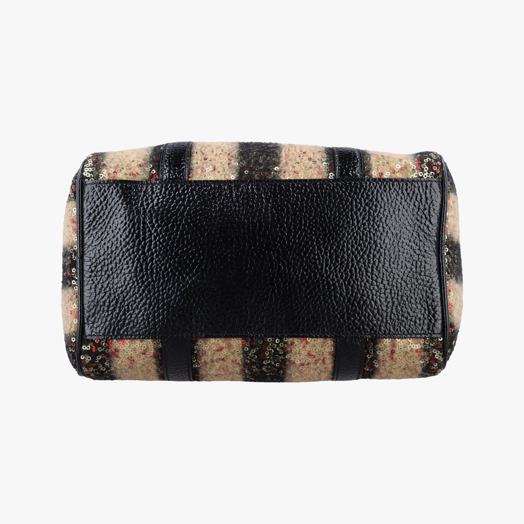 Fendi Forever Bowlet Multicolor Sequin Embroidery Wool Fabric Patent Zge Handbag — view 3