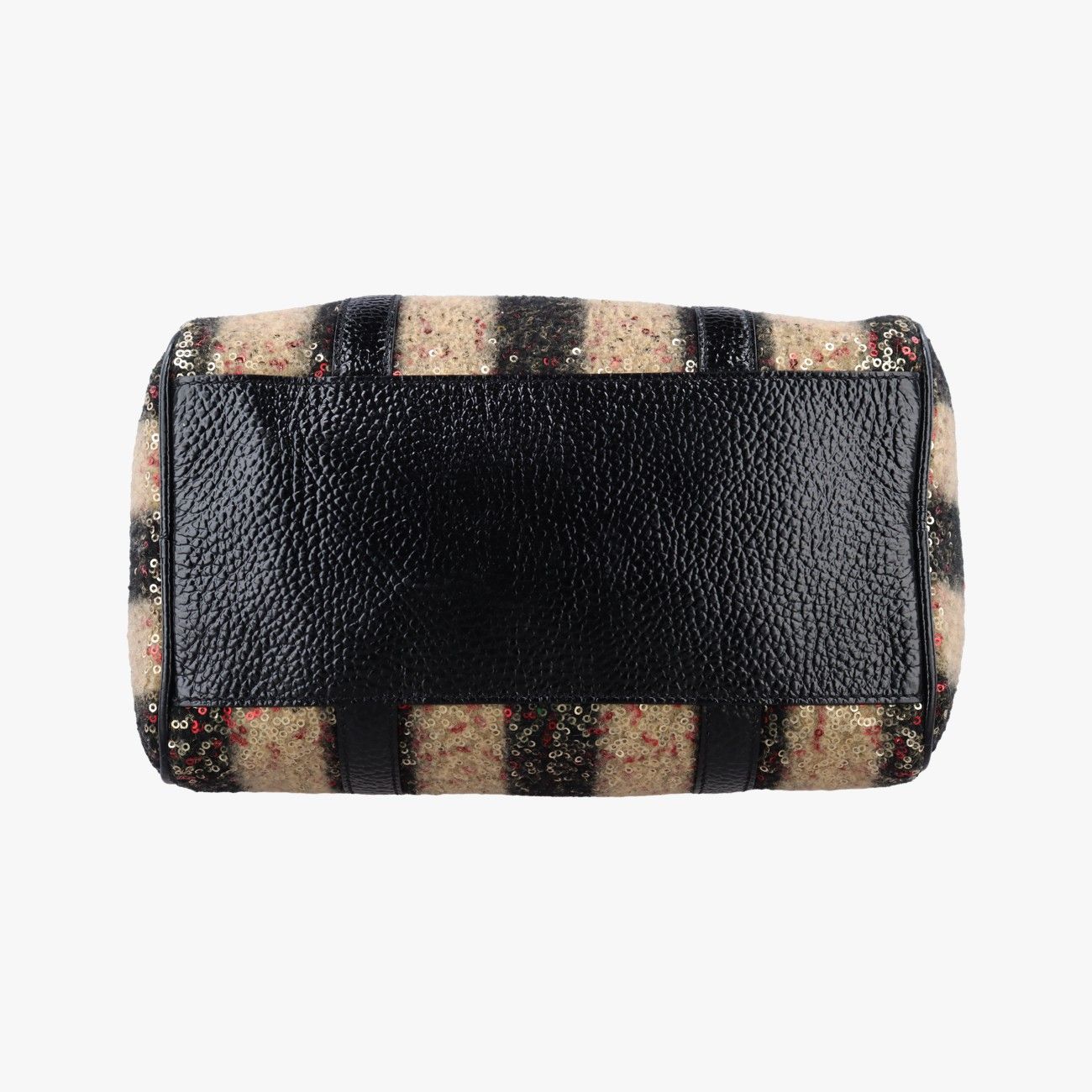 Fendi Forever Bowlet Multicolor Sequin Embroidery Wool Fabric Patent Zge Handbag — view 3