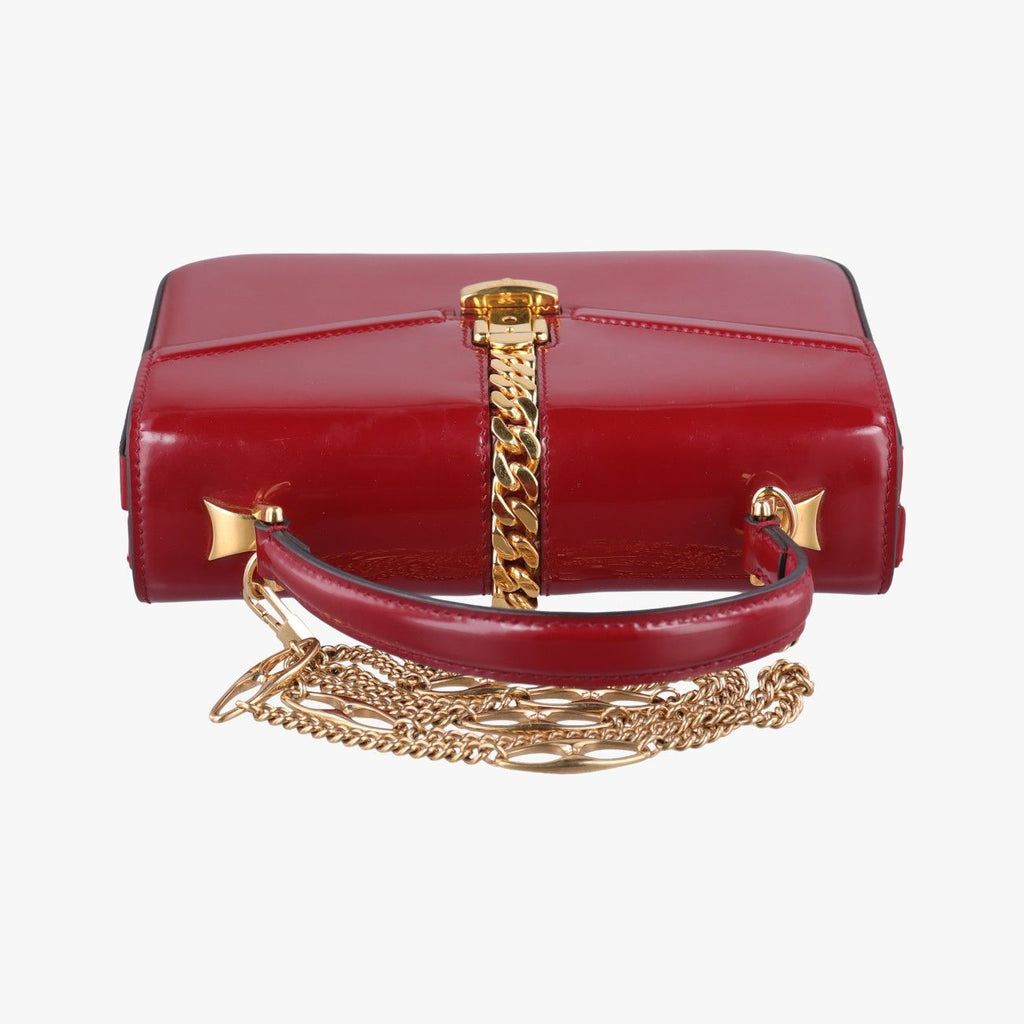 Gucci Sylvie Red Patent Shoulder — view 8