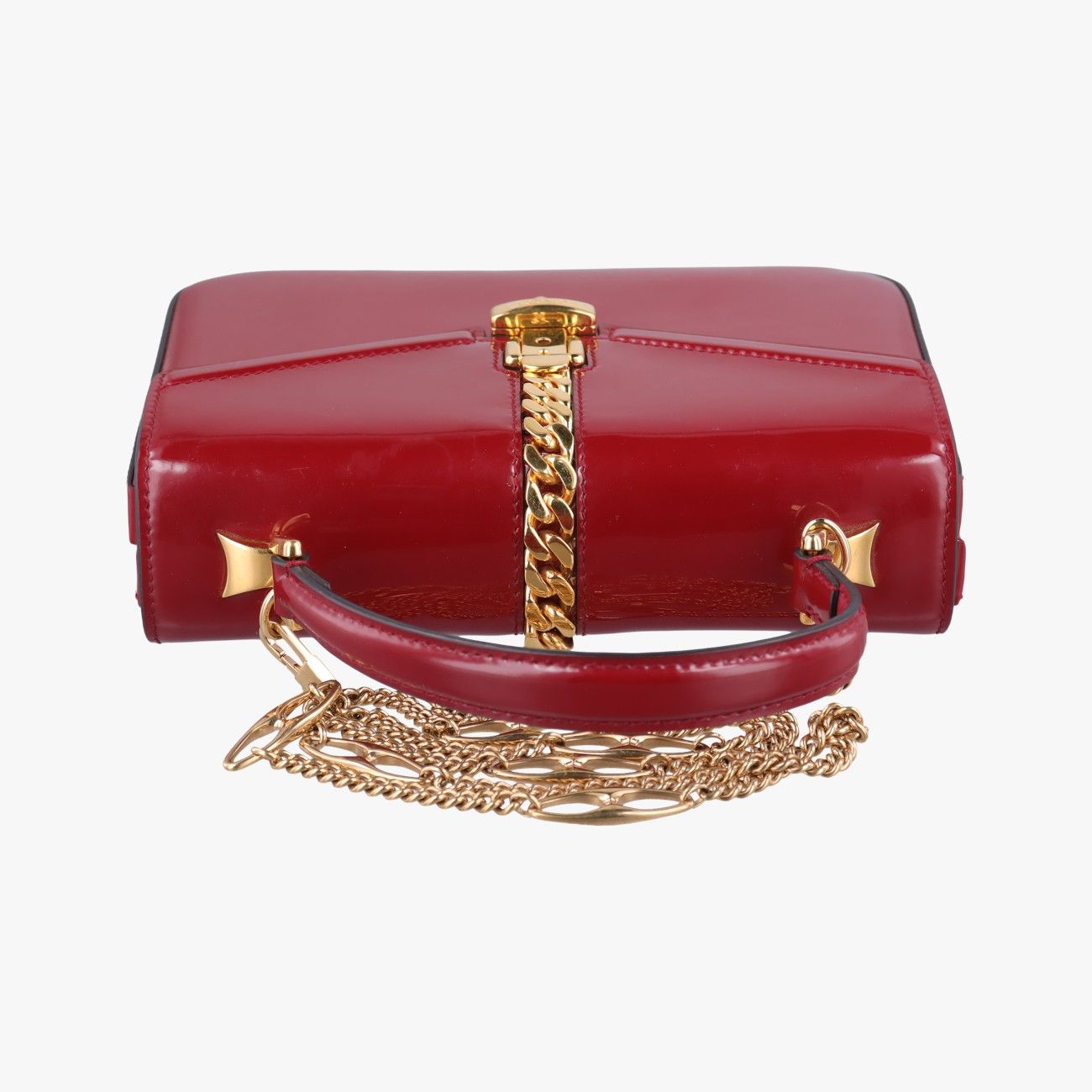 Gucci Sylvie Red Patent Shoulder — view 8