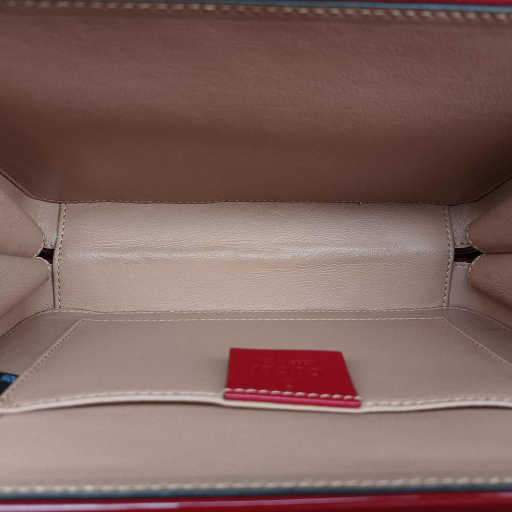 Gucci Sylvie Red Patent Shoulder — view 9
