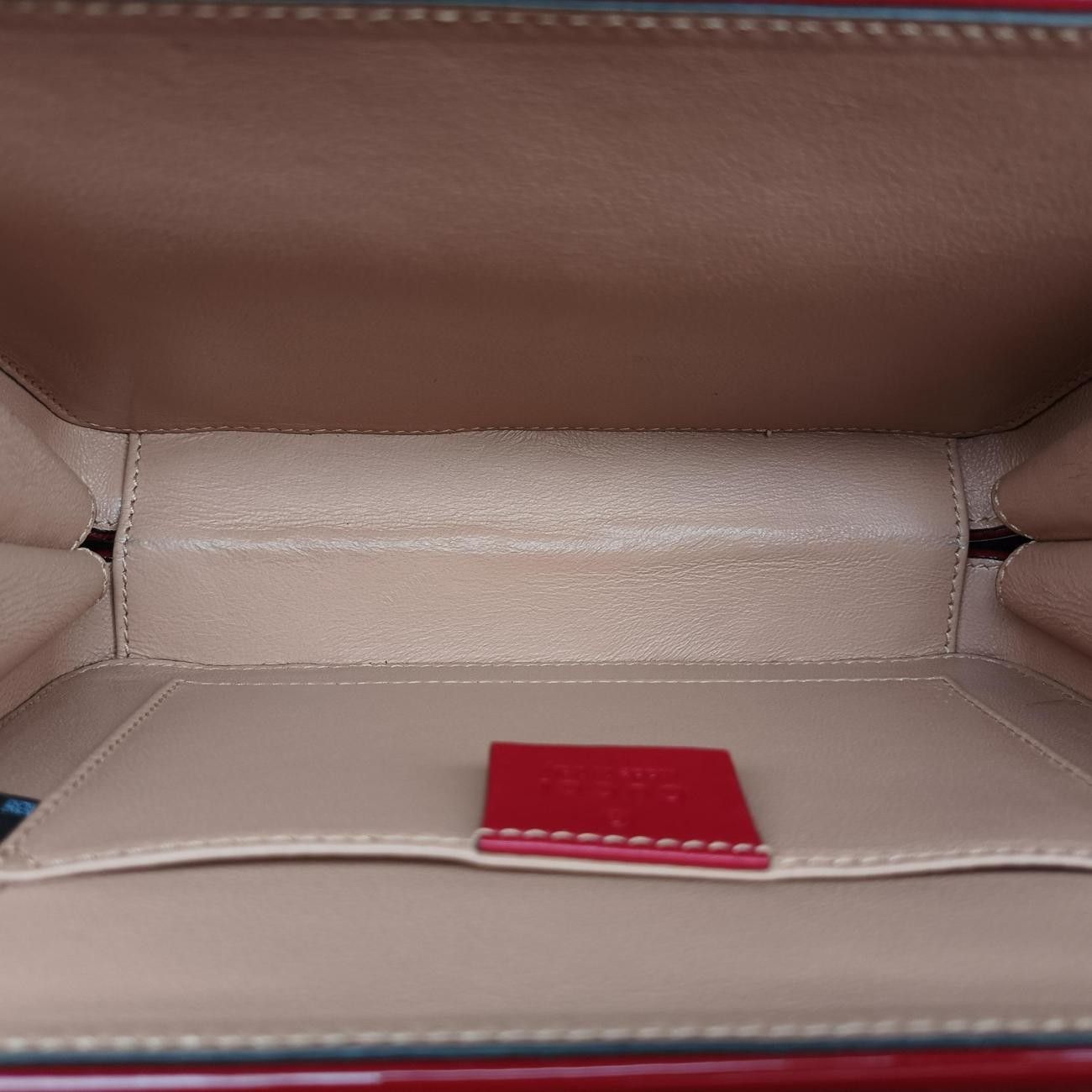 Gucci Sylvie Red Patent Shoulder — view 9