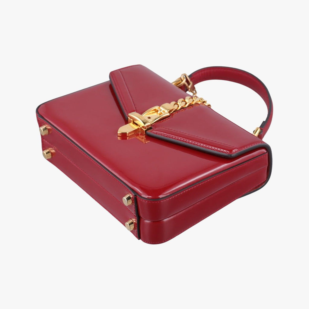 Gucci Sylvie Red Patent Shoulder — view 4