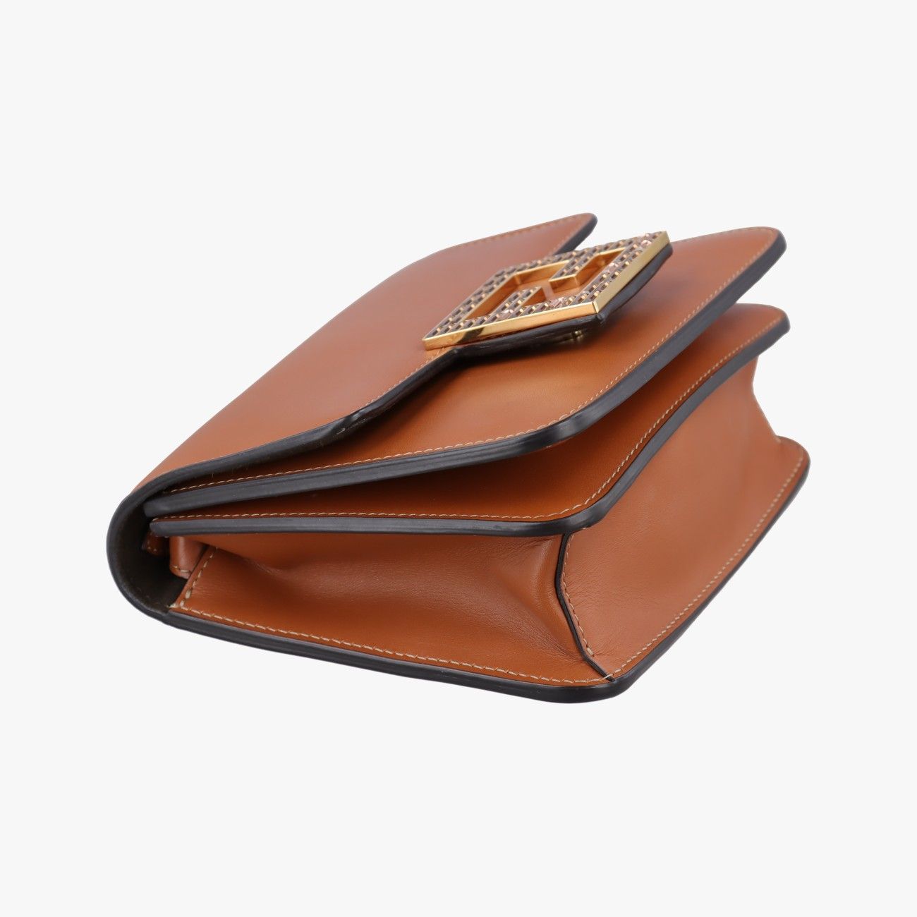 Fendi Fab Brown Leather Aaiw Shoulder — view 5