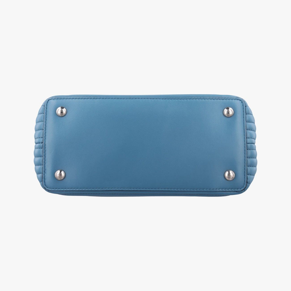 Fendi Com Click Small Blue Leather Shoulder — view 3