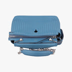 Fendi Com Click Small Blue Leather Shoulder — view 8