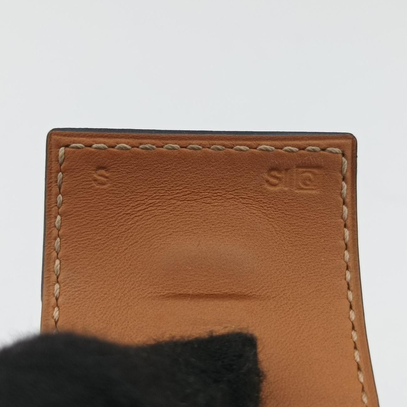 Hermes Collier de Chien Black Silver Leather S SI Bracelet — view 7