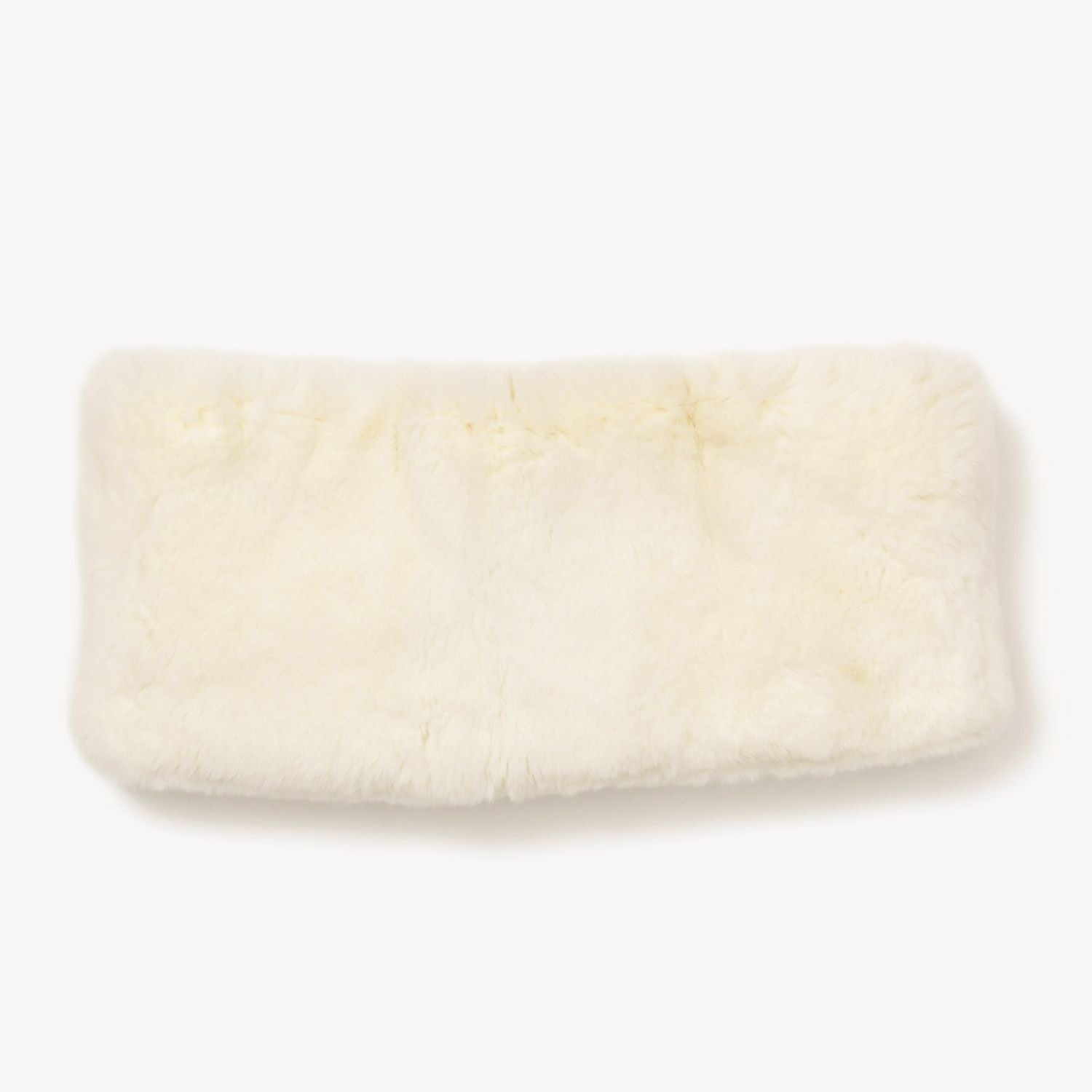 Chanel Big CC Logo Rabbit Neck Warmer Scarf White Black — view 2