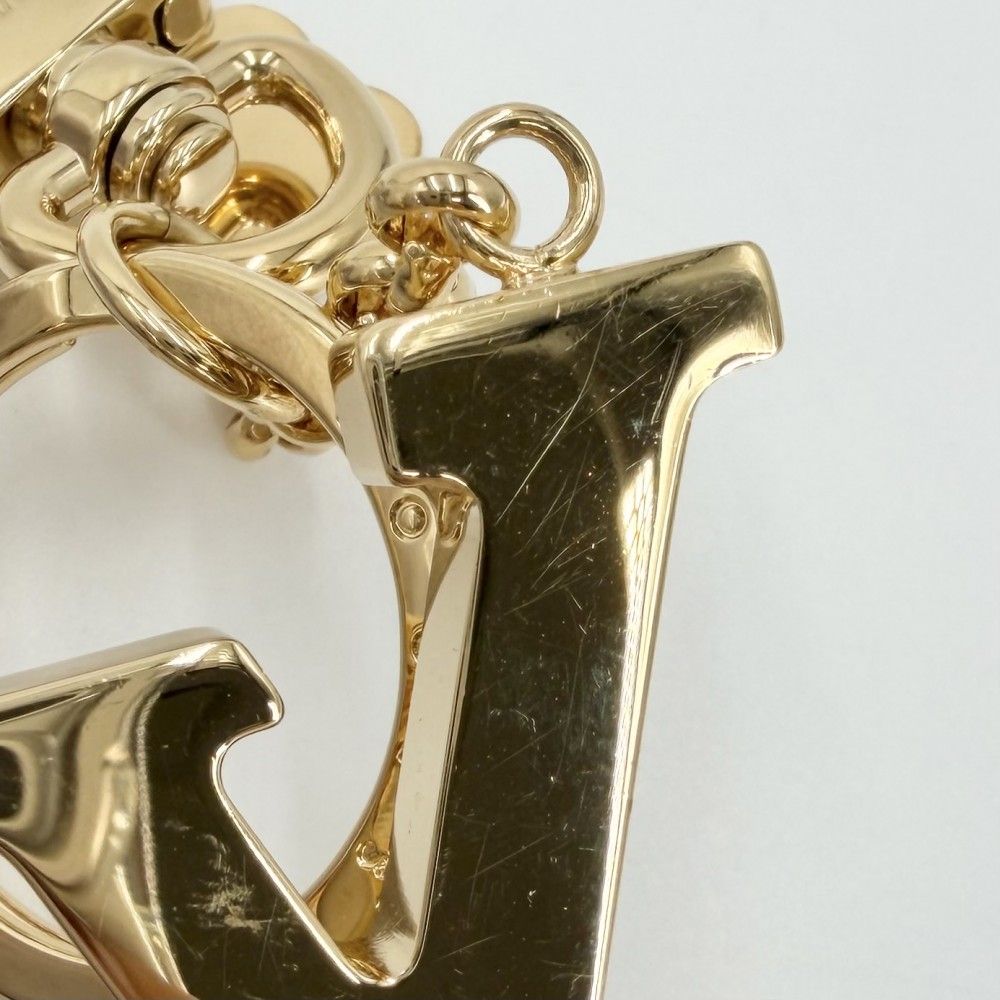Louis Vuitton Key Holder Porte Cles LV Capucines Bag Charm Key Ring Black Gold — view 5