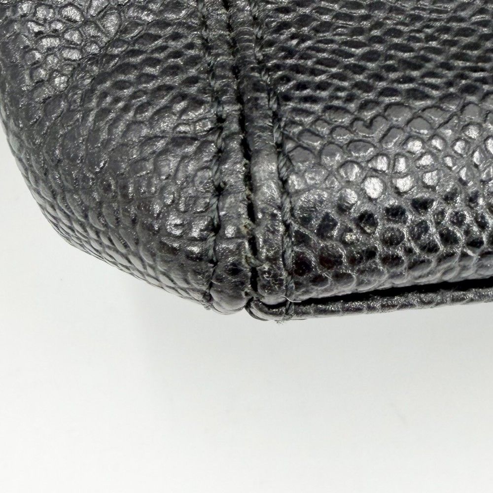 Chanel Handbag Chain Tote Shoulder Caviar Leather Black Gold — view 8