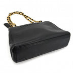 Chanel Handbag Chain Tote Shoulder Caviar Leather Black Gold — view 3