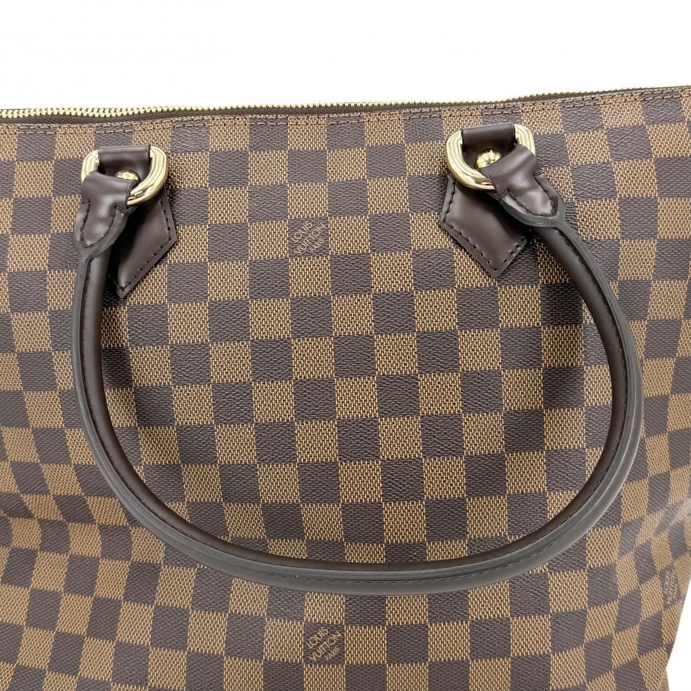 Louis Vuitton Tote Damier Saleya MM Handbag Shoulder Brown Gold — view 7