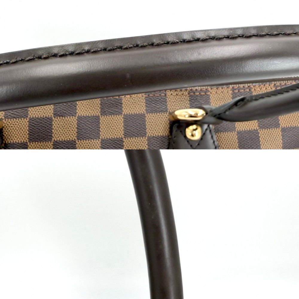 Louis Vuitton Tote Damier Saleya MM Handbag Shoulder Brown Gold — view 8