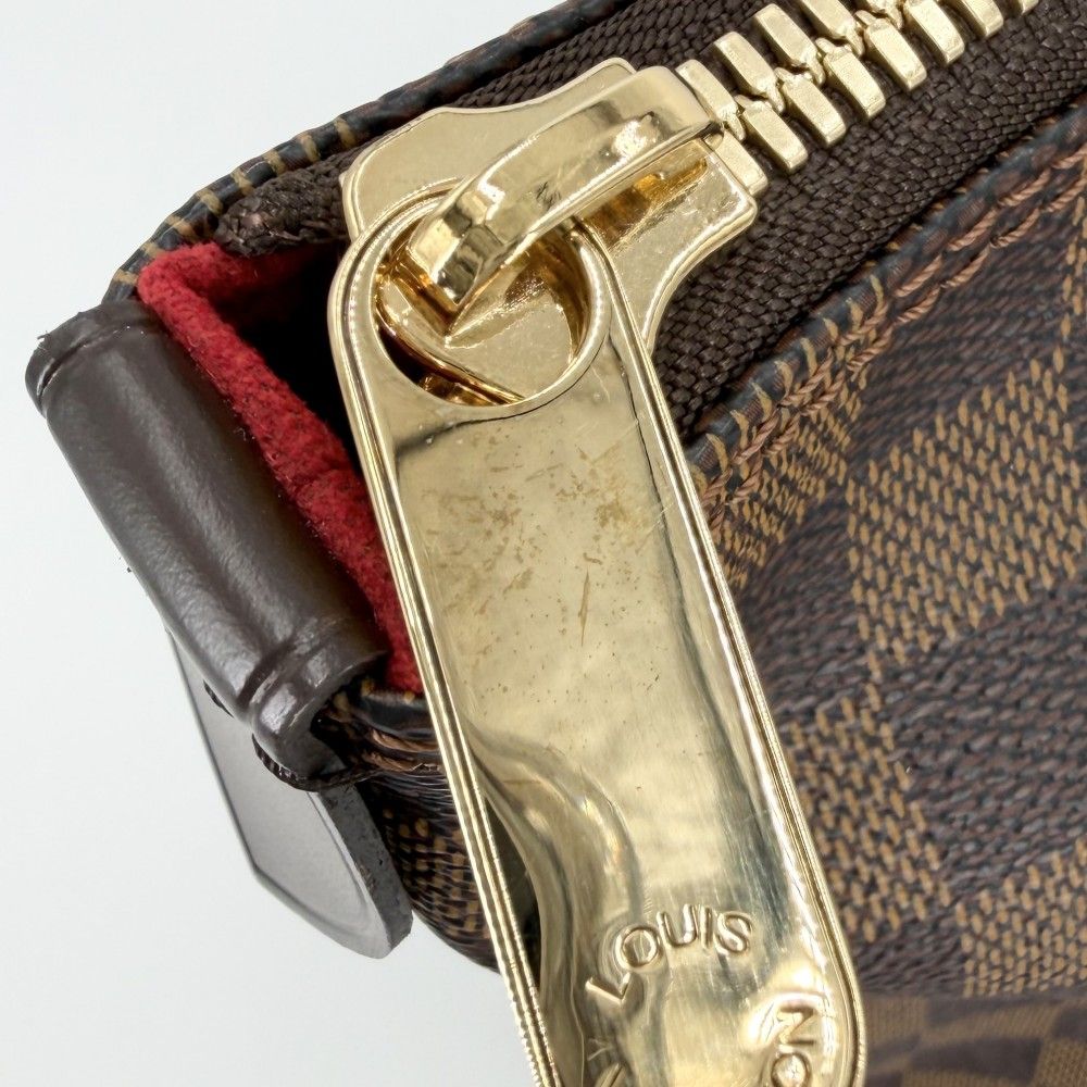Louis Vuitton Tote Damier Saleya MM Handbag Shoulder Brown Gold — view 6