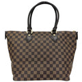 Louis Vuitton Tote Damier Saleya MM Handbag Shoulder Brown Gold