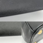Prada 2-Way Galleria Large Shoulder Bag Leather Black Gold — view 6