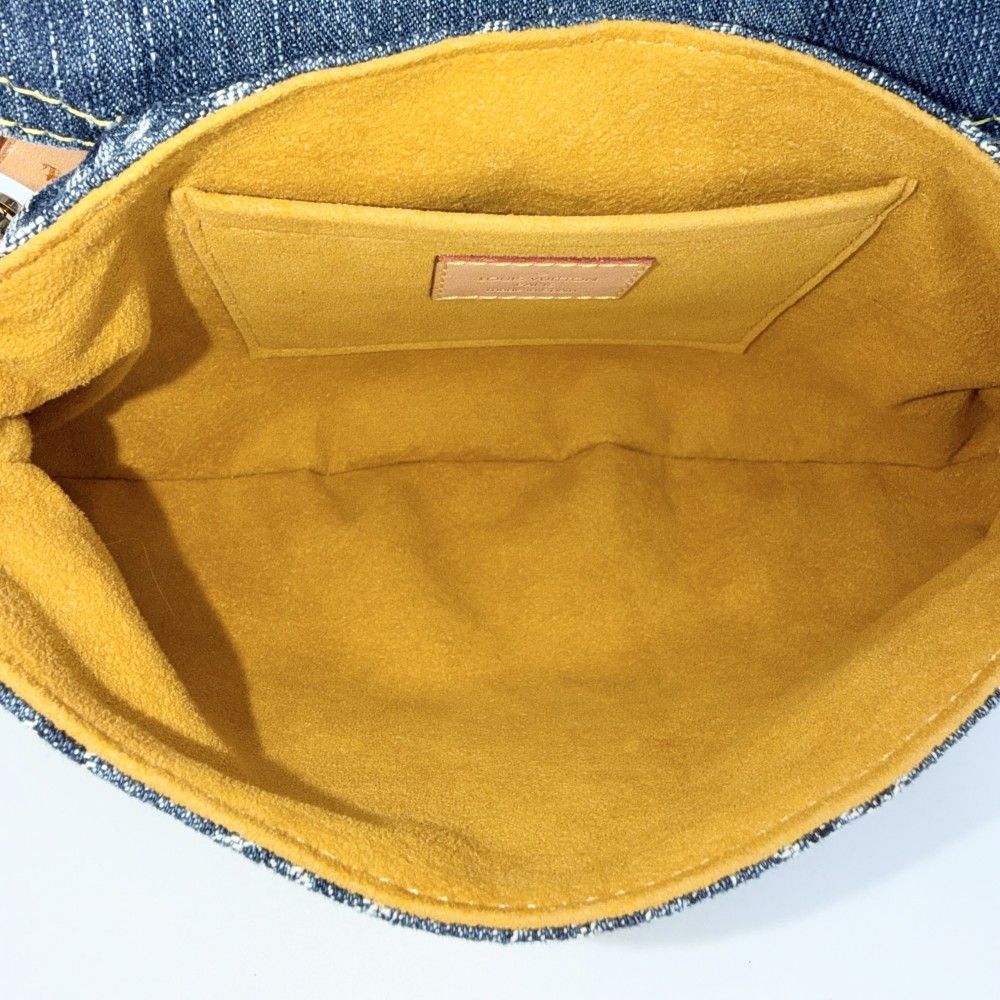 Louis Vuitton Mini Pleaty Mini Bag Monogram Denim Blue Gold — view 4