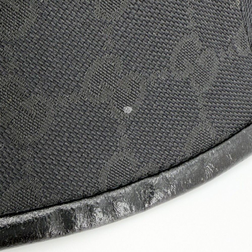 Gucci Hat GG Canvas Bucket Hat Double L Polyester Black Gold — view 6