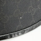 Gucci Hat GG Canvas Bucket Hat Double L Polyester Black Gold — view 6