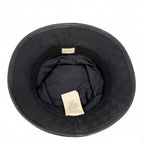 Gucci Hat GG Canvas Bucket Hat Double L Polyester Black Gold — view 4