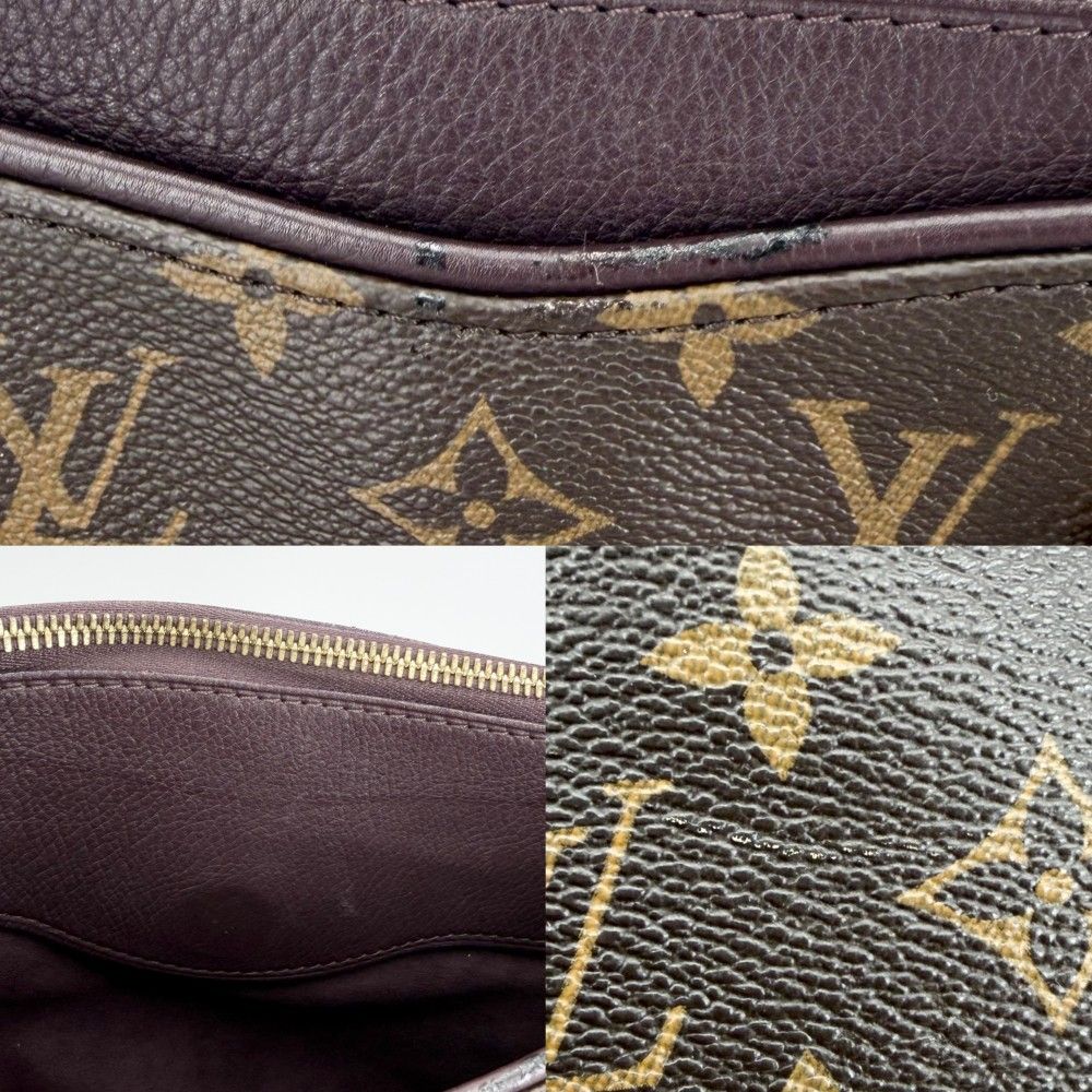 Louis Vuitton 2-Way Pallas Shoulder Bag Monogram Canvas Brown Purple Gold — view 6