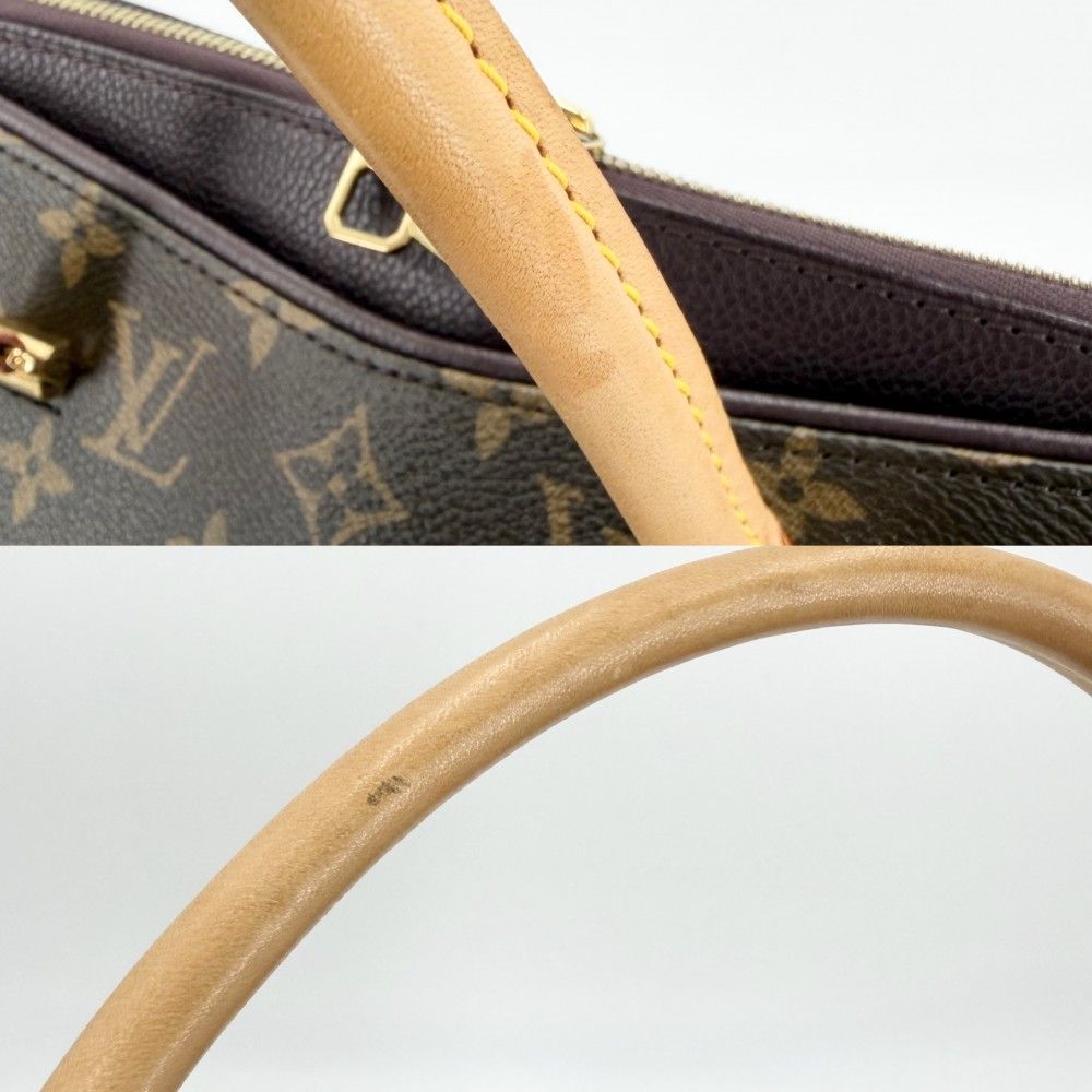 Louis Vuitton 2-Way Pallas Shoulder Bag Monogram Canvas Brown Purple Gold — view 9