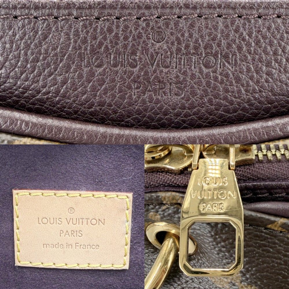 Louis Vuitton 2-Way Pallas Shoulder Bag Monogram Canvas Brown Purple Gold — view 5