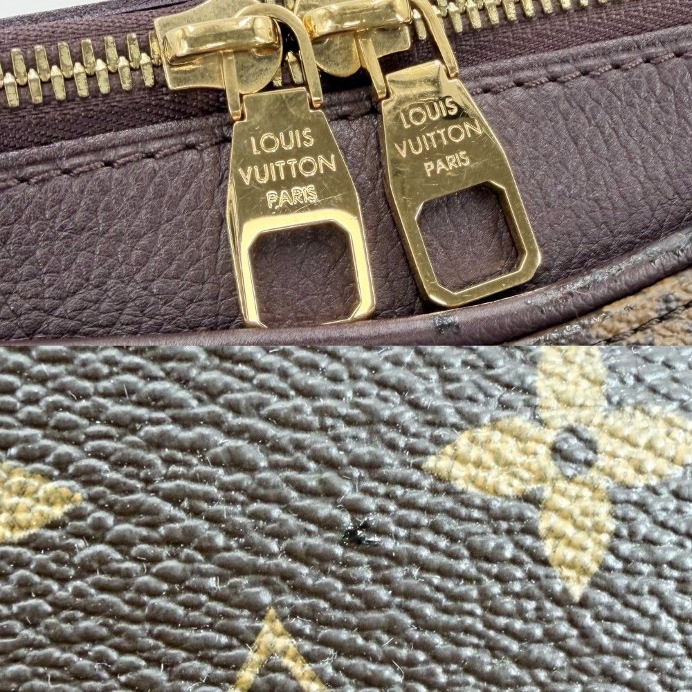 Louis Vuitton 2-Way Pallas Shoulder Bag Monogram Canvas Brown Purple Gold — view 8