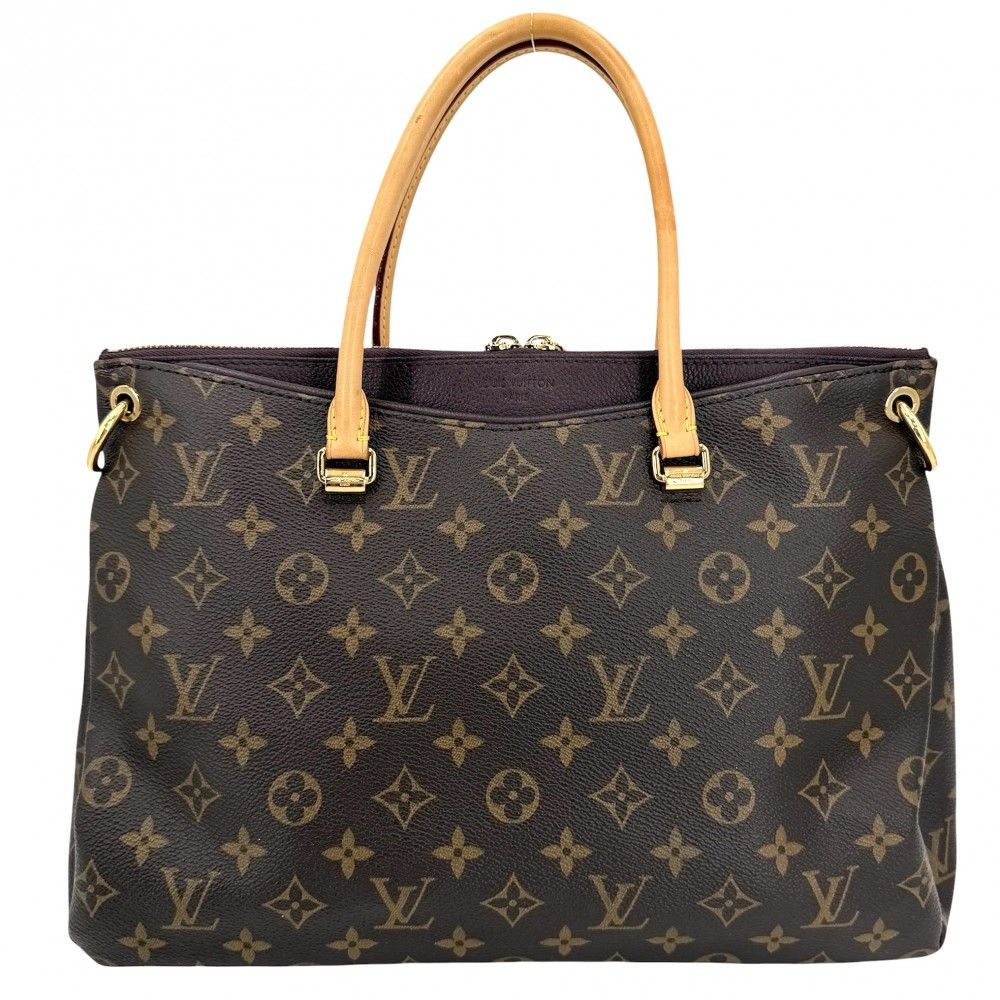 Louis Vuitton 2-Way Pallas Shoulder Bag Monogram Canvas Brown Purple Gold — view 2