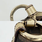 Fendi Zucca Mini Bag Canvas Leather Brown Gold — view 7
