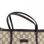 Gucci 2-Way Crossbody Tote Shoulder Bag GG Supreme Canvas Leather Brown Beige — view 7