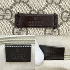 Gucci 2-Way Crossbody Tote Shoulder Bag GG Supreme Canvas Leather Brown Beige — view 5