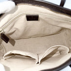 Gucci 2-Way Crossbody Tote Shoulder Bag GG Supreme Canvas Leather Brown Beige — view 4