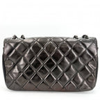 Chanel Shoulder Bag Quilted CC Logo Double Chain Crossbody Leather Brown Matte — view 2