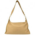 Chanel Shoulder Bag CC Logo Chain Bag Leather Beige Gold