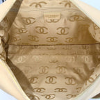 Chanel Shoulder Bag CC Logo Chain Bag Leather Beige Gold — view 4