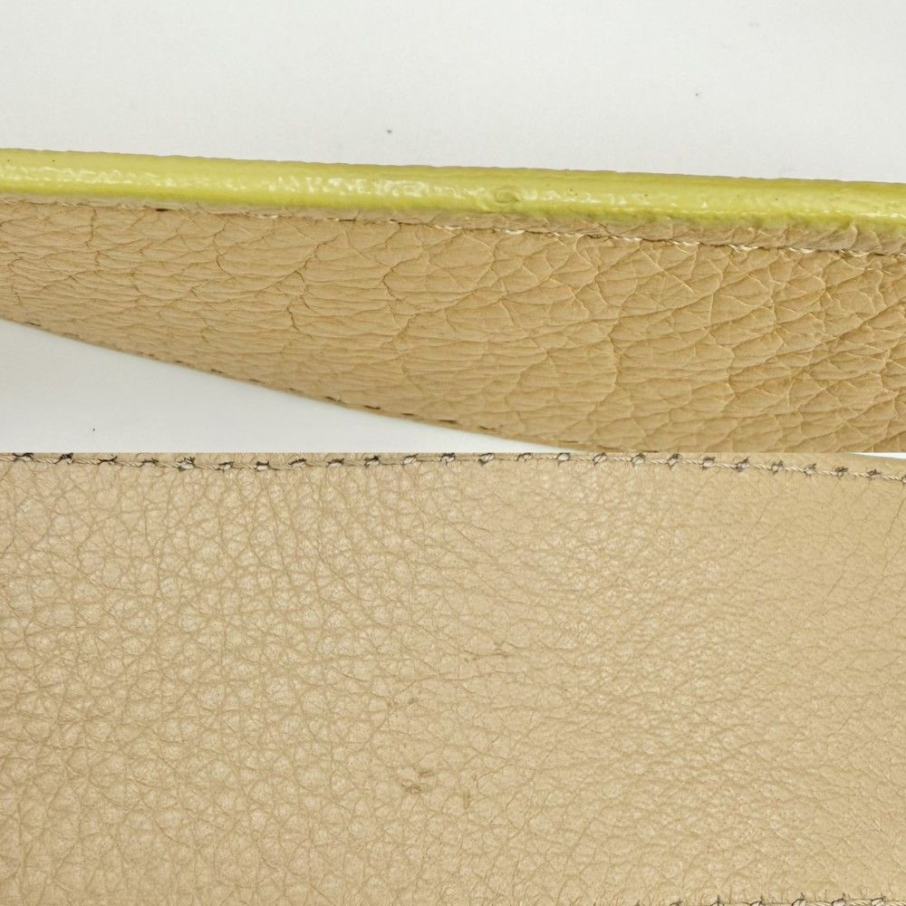 Chanel Shoulder Bag CC Logo Chain Bag Leather Beige Gold — view 9