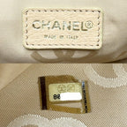 Chanel Shoulder Bag CC Logo Chain Bag Leather Beige Gold — view 5