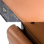 Celine Shoulder Bag Triomphe Wallet Second Crossbody 2-Way Canvas Leather Brown — view 7