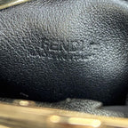 Fendi Shoulder Bag Nano Fast Charm Chain Leather Black Gold — view 5