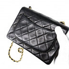 Chanel Shoulder Bag Mini Quilted Chain Turnlock Crossbody Mini Vintage CC Logo — view 6