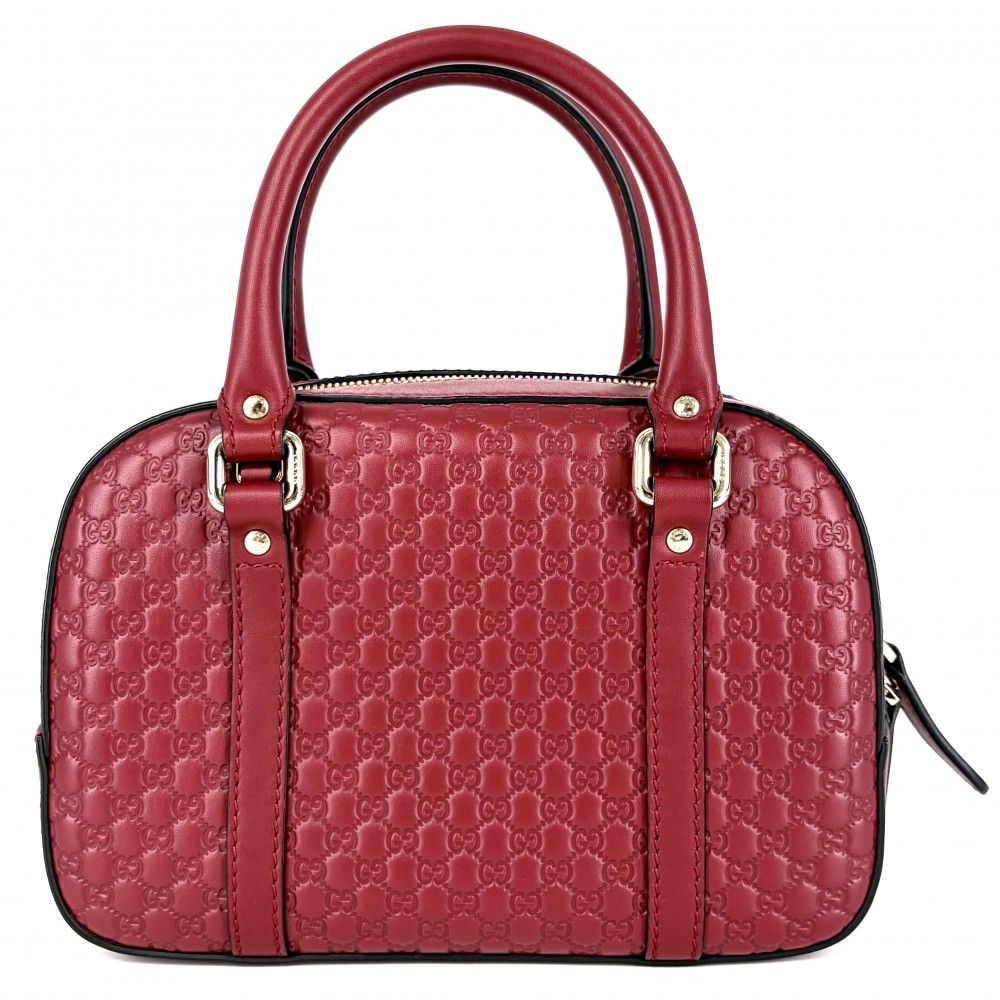 Gucci 2-Way Micro Guccissima Shoulder Bag Crossbody Red Gold — view 2