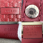 Gucci 2-Way Micro Guccissima Shoulder Bag Crossbody Red Gold — view 5