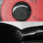 Chanel Clutch Record Chain Pouch Patent Leather Black Gold — view 7