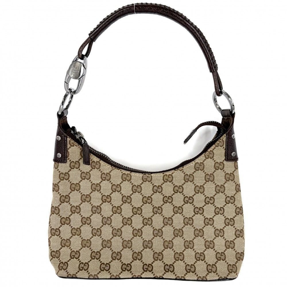 Gucci Handbag One GG Canvas Beige Silver