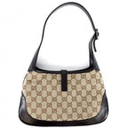 Gucci Handbag Jackie GG Canvas Leather Beige Brown Silver — view 2