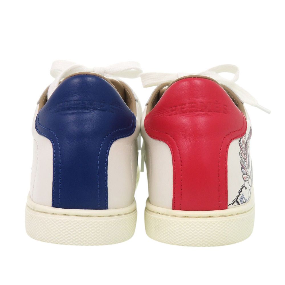 Hermes Low Cut Sneakers Quicker Pegasus Pop 36 Leather White — view 4