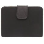 Prada Triangle Logo Nylon Leather Black Bifold Wallet — view 2